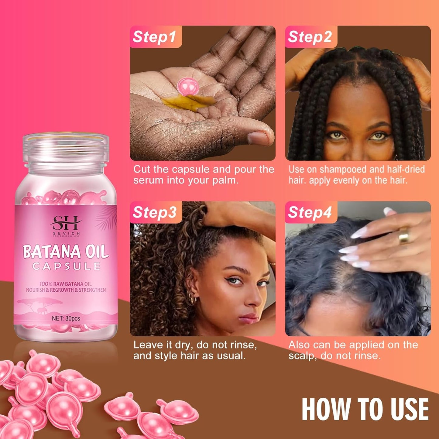 SEVICH Raw Batana Oil for Hair Growth