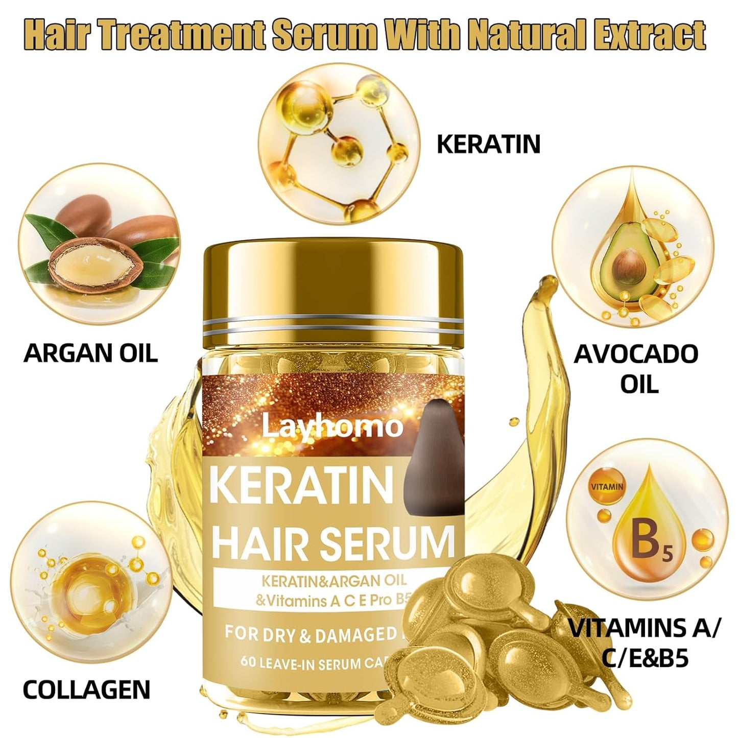 Layhomo Keratin Hair Treatment Serum