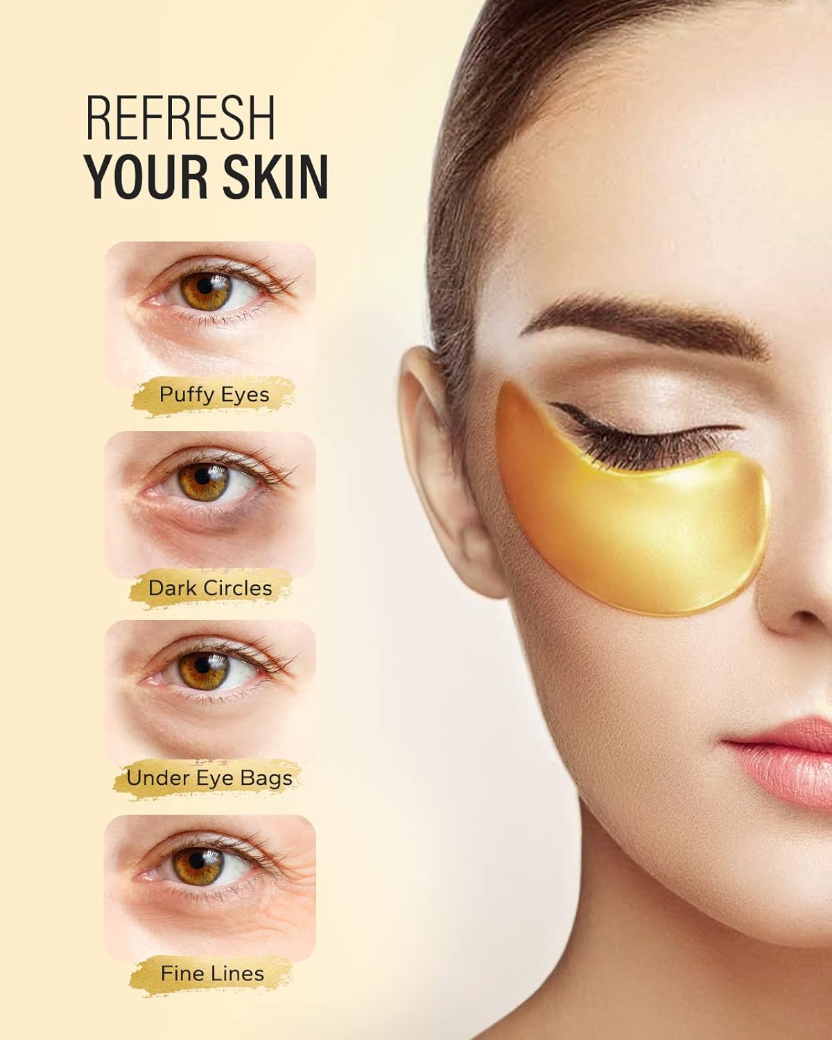 Maskiss Gold Under Eye Patches (25 Pairs)