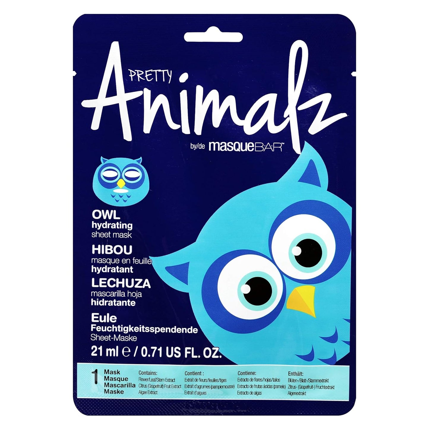 masque BAR Pretty Animalz Owl Facial Sheet Mask