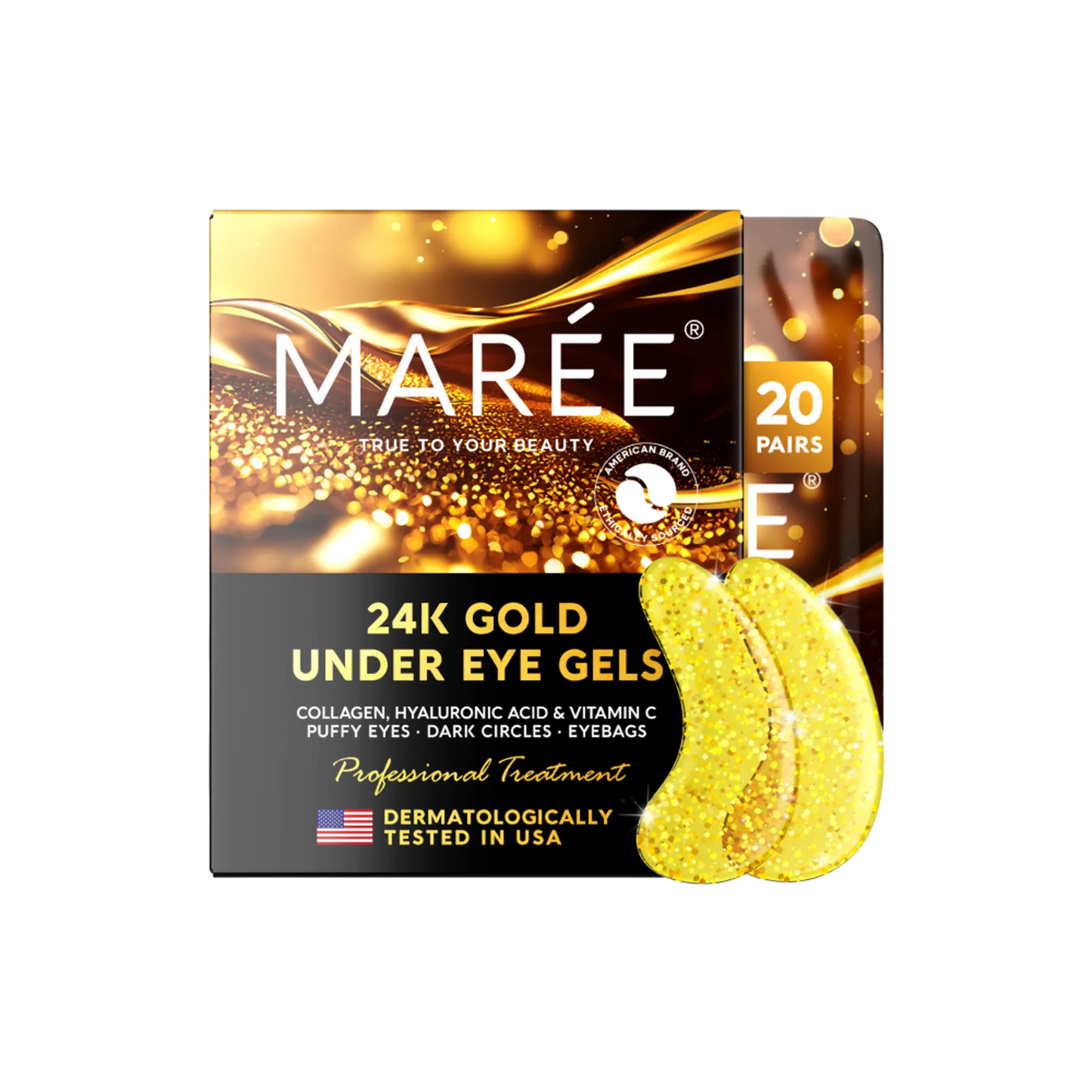 Maree Gold Eye Patches